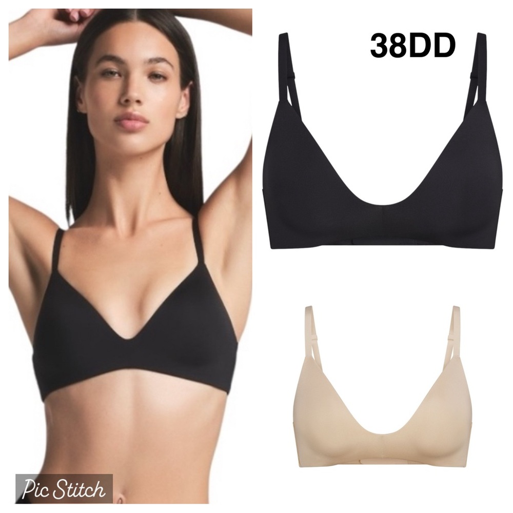 Two SKIMS Nude & Black, NWT 38DD